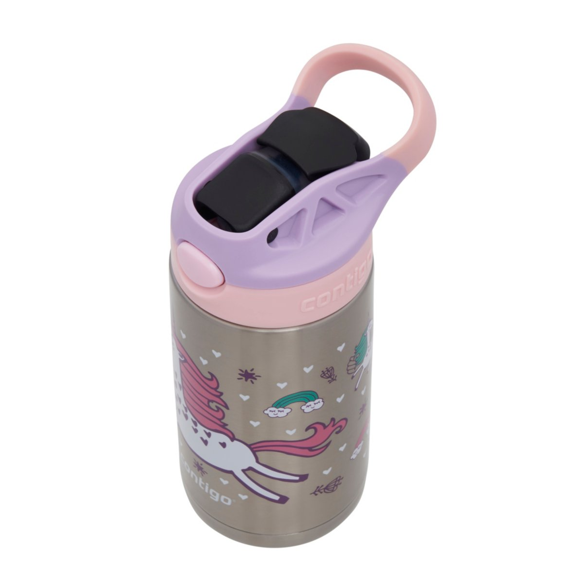 Contigo Easy Clean AUTOSPOUT™ Kids Vacuum-Insulated Water Bottle, 380 ml (Flying Unicorn)